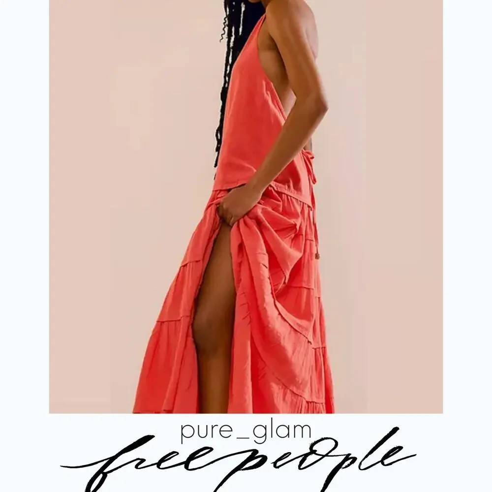Free People maxi dress trave vacation long boho